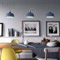 Suspension céramique forme cloche Bleu de Cobalt fait main