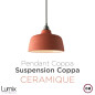 Suspension céramique COPPA forme cloche couleur Corail fait main