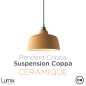 Suspension céramique forme cloche couleur Sable fait main