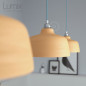 Suspension céramique forme cloche couleur Sable fait main