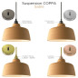 Suspension céramique forme cloche couleur Sable fait main