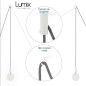 Suspension multiple OCTOPUS 7 Métal - Câble textile extra-souple en Lin anthracite