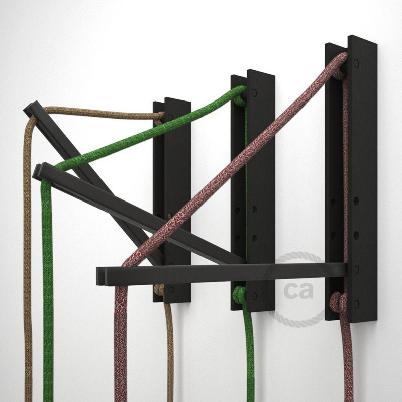 Système de fixation au mur réglable en bois pour lampe baladeuse