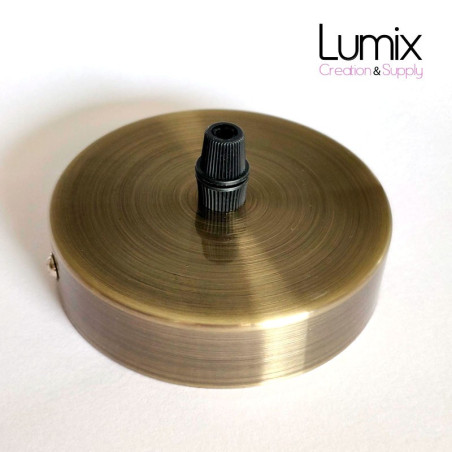 Rosace plafond métal couleur BRONZE 1 sortie pour raccordement électrique