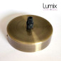 Rosace plafond métal couleur BRONZE 1 sortie pour raccordement électrique Rosace plafond métal couleur BRONZE 1 sortie pour raccordement électrique