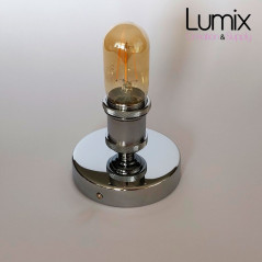 Lampe plafonnier ou en applique murale - Couleur métal Chrome