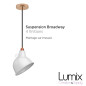 Suspension Broadway en métal émail blanc Suspension Broadway en métal émail blanc