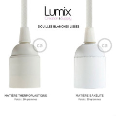 Lampe baladeuse câble textile souple orange effet soie