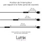 Lampe baladeuse câble textile souple noir effet soie