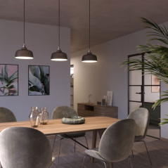 Suspension COPPA forme cloche en céramique couleur Corail fait main
