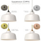 Suspension céramique blanche COPPA forme cloche fait main Suspension céramique blanche COPPA forme cloche fait main