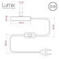 Lampe à poser configurable avec ou sans abat-jour tissus Lampe à poser configurable avec ou sans abat-jour tissus