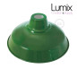 Abat-jour Bistrot diamètre 30 cm métal revêtement en émail vert et intérieur blanc Abat-jour Bistrot diamètre 30 cm métal revêtement en émail vert et intérieur blanc