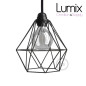 Abat-jour cage métal style diamant métal noir Abat-jour cage métal style diamant métal noir