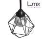 Abat-jour cage métal style diamant métal noir Abat-jour cage métal style diamant métal noir