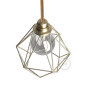 Abat-jour cage métal style diamant métal dorée Abat-jour cage métal style diamant métal dorée