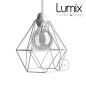 Abat-jour cage métal style diamant métal blanc Abat-jour cage métal style diamant métal blanc