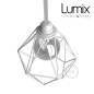 Abat-jour cage métal style diamant métal blanc Abat-jour cage métal style diamant métal blanc