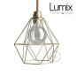 Abat-jour cage métal style diamant métal dorée Abat-jour cage métal style diamant métal dorée