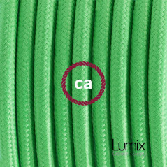Lampe baladeuse E27 câble textile VERT LIME, douille thermoplastique avec interrupteur intégré