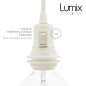 Lampe baladeuse câble textile LIN GRIS, douille thermoplastique avec interrupteur intégré Lampe baladeuse câble textile LIN GRIS, douille thermoplastique avec interrupteur intégré