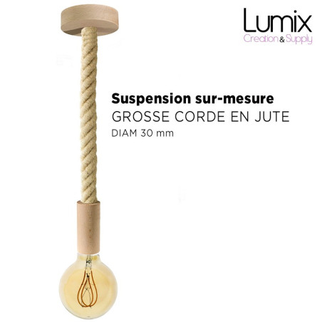 Suspension grosse corde 30 mm en jute