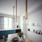 Suspension grosse corde 30 mm en jute
