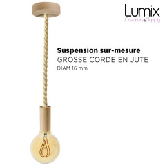 Suspension grosse corde 16 mm en jute