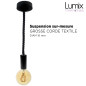 Suspension grosse corde 16 mm noir brillant Suspension grosse corde 16 mm noir brillant