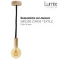 Suspension grosse corde 16 mm noir brillant Suspension grosse corde 16 mm noir brillant