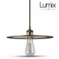 Suspension double disque métal diamètre 30 cm couleur bronze doré antique