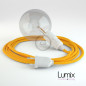 Lampe baladeuse câble textile JAUNE, douille thermoplastique avec interrupteur intégré Lampe baladeuse câble textile JAUNE, douille thermoplastique avec interrupteur intégré