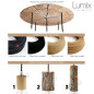 Suspension multiple 5 lampes grande rosace aluminum motif tronc d'arbre Suspension multiple 5 lampes grande rosace aluminum motif tronc d'arbre