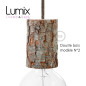 Suspension multiple 5 lampes grande rosace aluminum motif tronc d'arbre Suspension multiple 5 lampes grande rosace aluminum motif tronc d'arbre