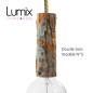 Suspension multiple 5 lampes grande rosace aluminum motif tronc d'arbre Suspension multiple 5 lampes grande rosace aluminum motif tronc d'arbre