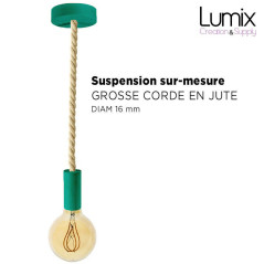 Suspension grosse corde 16 mm en jute