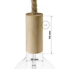 Suspension grosse corde 16 mm en jute