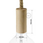 Suspension grosse corde 16 mm en jute