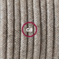 Lampe baladeuse câble textile en Lin souple couleur naturelle Lampe baladeuse câble textile en Lin souple couleur naturelle