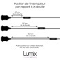 Lampe baladeuse câble textile souple Whiskey effet soie Lampe baladeuse câble textile souple Whiskey effet soie