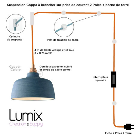 Suspension Coppa cloche
