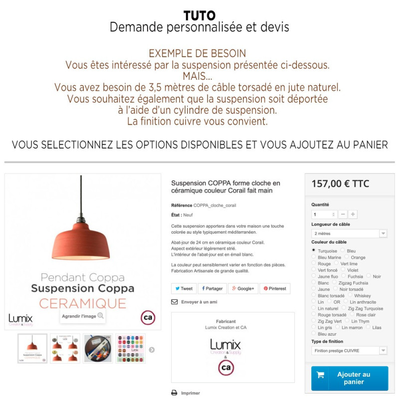TUTO pour une demande personnalisée ou devis - LUMIX CREATION TUTO pour une demande personnalisée ou devis - LUMIX CREATION
