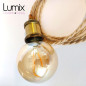 Lampe baladeuse fil jute torsadé et douille vintage dorée avec bague pour abat-jour Lampe baladeuse fil jute torsadé et douille vintage dorée avec bague pour abat-jour