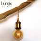 Lampe baladeuse fil jute torsadé et douille vintage dorée avec bague pour abat-jour Lampe baladeuse fil jute torsadé et douille vintage dorée avec bague pour abat-jour