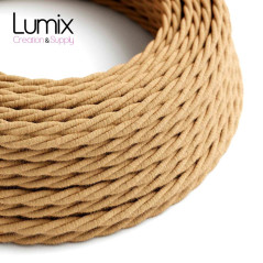 Lampe baladeuse fil jute torsadé et douille vintage chromée avec bague pour abat-jour