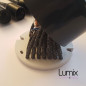 Suspension multiple de 14 lampes - Rosace bois massif - Montage complet sur-mesure