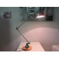 Lampe Jielde 2 bras vert clair industrie sur socle en Cyprès Lampe Jielde 2 bras vert clair industrie sur socle en Cyprès