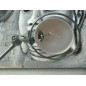 Lampe Jielde 2 bras vert clair industrie sur socle en Cyprès Lampe Jielde 2 bras vert clair industrie sur socle en Cyprès