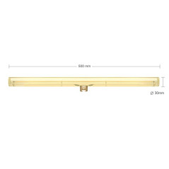 Ampoule tube LED dorée S14d - longueur 500 mm