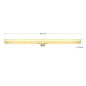 Ampoule tube Dorée à filament LED S14d - longueur 500 mm